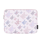 PU Laptop Sleeve with NK Monogram Print – Shock-Resistant Case for 11–15" Devices