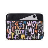 PU Leather Laptop Sleeve – Shockproof Typographic Print Case (11–15 Inch)