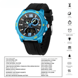 Sanda Dual Display Student Watch – Sports Watch with Alarm, Stopwatch & Luminous Pointer