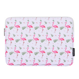 Waterproof 11"-15" Inch Laptop Sleeve – PU Leather Case for Lenovo & More, Flamingo Print
