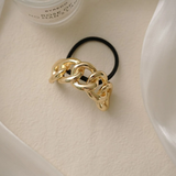 Gold Chain Hair Tie – Chic Minimalist Metal Hair Accessory with High Elasticity
