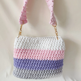 Handwoven Shoulder Handbag – Large Capacity, Contrast Color Woven Bag
