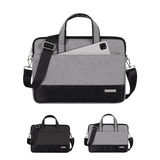 Colorblock Waterproof Laptop Bag – Fits 13" & 15" – Business Style with Front Pocket