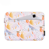 Tropical Leaves Laptop Sleeve – PU Leather Chromebook Bag with Dual Compartments