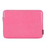 Textured Laptop Sleeve – Waterproof PU Case for 11–15" Devices, Crocodile Pattern