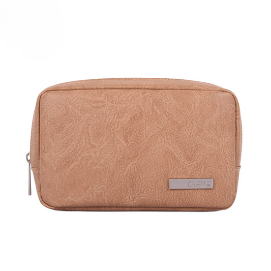 PU Leather Data Cable Organizer – Compact Storage Bag for Charge & Power Bank