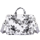 Floral Laptop Bag – Waterproof PU Leather Briefcase Sleeve (12"-15" Inches)