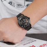 T-Winner Men’s Skeleton Automatic Mechanical Watch – Stainless Steel Fashion Timepiece