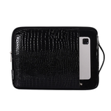 Crocodile PU Leather Laptop Sleeve – Waterproof & Shock-Resistant Case, 11–15”
