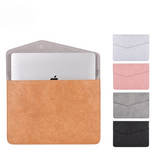 Minimalist PU Leather Laptop Sleeve – Shock-Resistant Case for MacBook (13.3"–16.2")