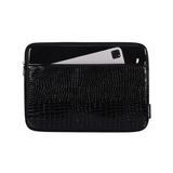 Black Laptop Sleeve with Crocodile Pattern – Waterproof, Shock-Resistant PU Leather Case