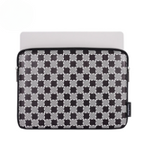 PU Leather MacBook Sleeve – Shock-Resistant Houndstooth Case for 13"–16.2" Laptops