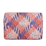 Woven Print Laptop Sleeve – Waterproof PU Leather Case for MacBook, Xiaomi & More