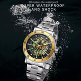 T-Winner Luxury Men’s Automatic Mechanical Watch – Luminous Dial, Water Resistant