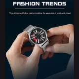 Sanda Men’s Mesh Stainless Steel Quartz Watch – Hollow Dial Analog Wristwatch