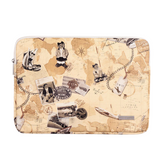 Waterproof PU Laptop Sleeve - Vintage Travel Print, Shock Resistant, Fits Lenovo, HP & More