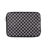 Digital Grid Checkered Laptop Sleeve – Shock-Resistant PU Case for MacBook 14.2"/16.2"