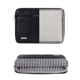 Shockproof Laptop Sleeve with Airbag Cushioning – PU Leather, 2 Zipper Compartments
