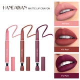 HANDAIYAN Matte Lip Liner Pencil – Waterproof, Long-Lasting With Built-In Sharpener (Pack of 3)