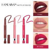 HANDAIYAN Matte Lip Liner Pencil – Waterproof, Long-Lasting With Built-In Sharpener (Pack of 3)