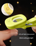 Baby Nail Clipper Set with LED Light & Magnifier – Safe Newborn Nail Scissors & Safety Clippers Kit