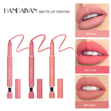 HANDAIYAN Matte Lip Liner Pencil – Waterproof, Long-Lasting With Built-In Sharpener (Pack of 3)