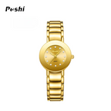 POSHI Women's Fashion Stainless Steel Quartz Watch – Round Dial