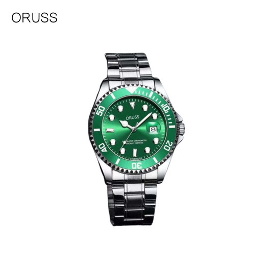 ORUSS Men's Classic-Style Watch – Quartz Movement, Calendar with Magnifier