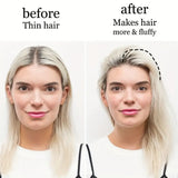 Brown Black Straight Hair Root Pad for Women – Fluffy Volumizing Insert Wig Piece