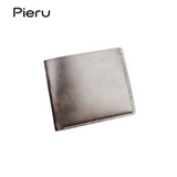 Pieru Men's Retro PU Leather Wallet – Slim Business Card Holder, Ultralight Design