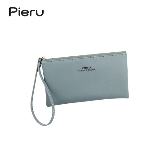 PIERU Women’s Long Clutch Wallet – Zipper Coin Purse & Phone Holder
