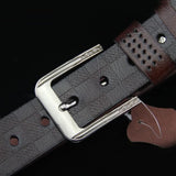 Men's Retro Plaid Belt – Pin Buckle Belt for Jeans & Casual Wear