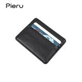 PIERU PU Leather Card Holder – Ultra-Thin Multi-Card Wallet with Coin Pocket