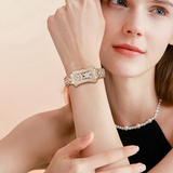 MOKAGO Ladies Diamond Quartz Watch – Luxury Rectangular Fashion Timepiece