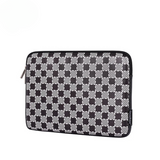 PU Leather MacBook Sleeve – Shock-Resistant Houndstooth Case for 13"–16.2" Laptops
