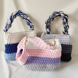 Handwoven Shoulder Handbag – Large Capacity, Contrast Color Woven Bag