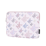 PU Laptop Sleeve with NK Monogram Print – Shock-Resistant Case for 11–15" Devices