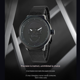 BELBI Men's Skull Quartz Watch – Mesh Strap, 30M Waterproof Fashion Timepiece