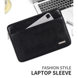 Shockproof PU Laptop Sleeve – Slim Black Case for 13" & 15" Apple & More