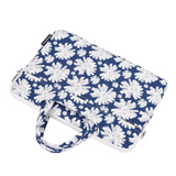 Floral Laptop Bag 13–15" – Waterproof Polyester Sleeve for MacBook & More (Daisy Briefcase)
