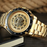 T-Winner Men’s Automatic Mechanical Watch – Hollow Dial, Luxury Timepiece