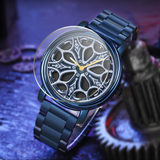 Sanda Men’s Quartz Watch – Rotating Dial, Stainless Steel Strap, Waterproof Timepiece