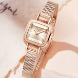 Sanda Women’s Square Quartz Watch – Mesh Stainless Steel Strap, Waterproof Casual Watch