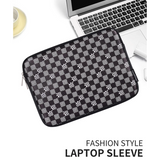 Digital Grid Checkered Laptop Sleeve – Shock-Resistant PU Case for MacBook 14.2"/16.2"