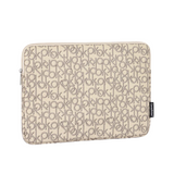 Monogram PU Laptop Sleeve – Waterproof, Shockproof Case for 11–15 inch Devices
