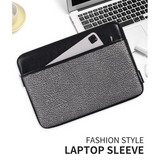 Textured PU Laptop Sleeve – Shockproof, Waterproof Computer Bag for 11–15” Laptop