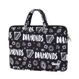 Diamond Print Waterproof Laptop Sleeve – Fits 13" to 15" – Shock-Resistant