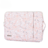 PU Leather Laptop Sleeve with Handle – Waterproof Floral Case (11–15 Inch)