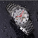 T-Winner Men’s Skeleton Automatic Mechanical Watch – Stainless Steel Fashion Timepiece