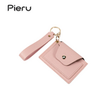 Pieru Women's PU Leather Card Holder – Lychee Pattern ID Case